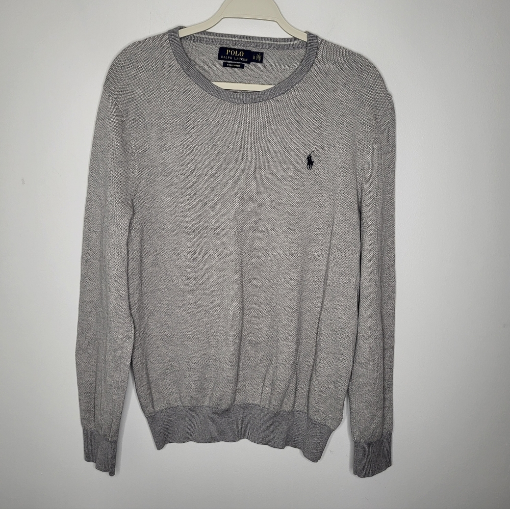Polo Ralph Lauren Blue Label Men’s Size L Waffle Knit 100% Pima Cotton Shirt